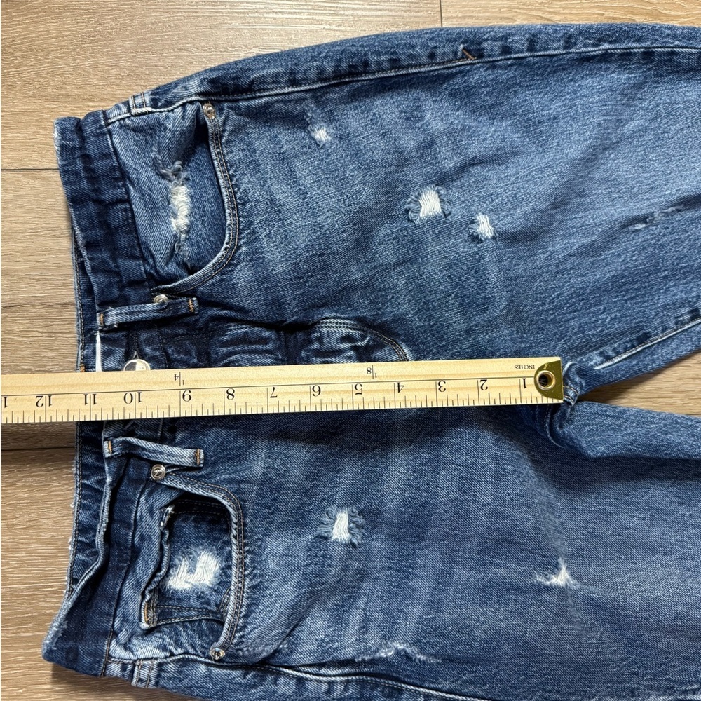 Good American Good Boy Blue Straight Leg Jeans - Picture 9 of 11